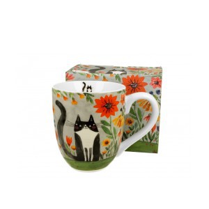 Puodelis porcelianinis Katė pievoje 1000 ml DUO