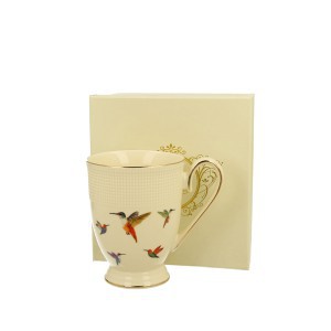 Puodelis porcelianinis kreminės spl. Kolibris 400 ml DUO