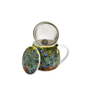 Puodelis porcelianinis su sieteliu 430 ml Van Gogh Irisai DUO