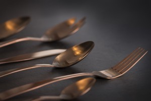 Stalo įrankių rinkinys nerūdijančio plieno 16 vnt rose gold  Maku 310197