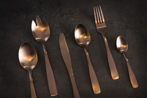 Stalo įrankių rinkinys nerūdijančio plieno 16 vnt rose gold  Maku 310197