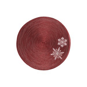 Padėkliukas stalo D38 cm raudonas Snaigės Kuura Winteria 619699 KLD