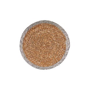 Padėkliukas stalo D38 cm jūros žolė, sidabro spalvos Krist+ 82665 kld
