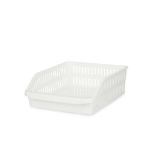 Dėžutė šaldytuvui ažūrinė 30,5x26x9,3 cm balta, plastikinė Kinvara 91375