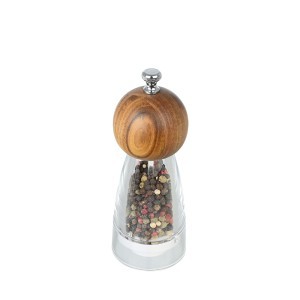 Druskos ir pipirų malūnėlis D6xH16,5 cm akacijų mediena, keramika Allure Estia