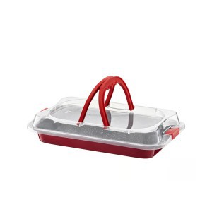 Kepimo forma 36x23x5 cm su plastikiniu dangčiu CHERRY (iki +230C) Ambition 83013