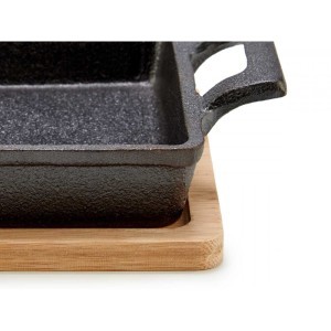 Kepimo indas kalioji geležis su bambukiniu padėklu 18,5x14x5 cm (max 260C) 64306