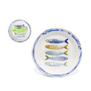 Lėkštės vienkartinės popierinės 23 cm 8 vnt PEIXE Algon BA01054078084