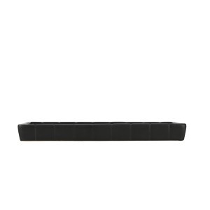 Padėklas vonios kambariui 20x10x2 cm keramikinis, juodas Tiles Estia 02-27711