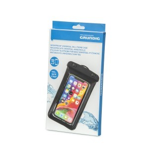 Neperšlampamas dėklas telefonui baltas/juodas 20x10,5 cm GRUNDIG 871125223659
