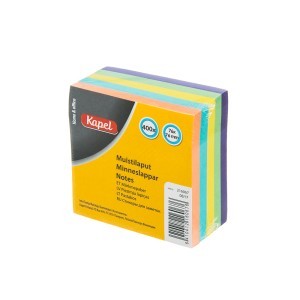 Lipnūs lapeliai užrašams 400 vnt 76x76 mm (mix) Kapel 216067