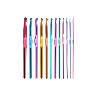 Vąšelių rinkinys nėrimui 12 vnt. 2-8 mm, aliuminis 27058