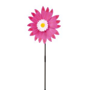 Vėjo malūnėlis Gėlė D30 cm (mix) su plastikiniu koteliu 15153