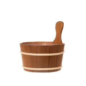Kubiliukas pirties medinis 4 l alksnis 27,5x25,5x27 cm 4Living 319193