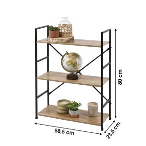 Konsolė/lentyna 58,5x23,5x80 cm juoda, medis Urban Living 151497