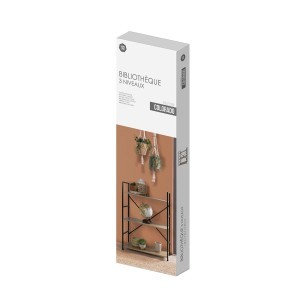 Konsolė/lentyna 58,5x23,5x80 cm juoda, medis Urban Living 151497
