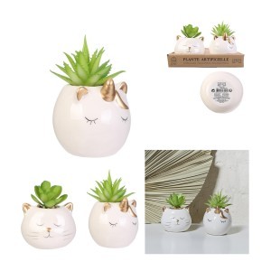 Dirbtinis augalas 10 x 6,5 x 6,5 cm vazone Home Deco HD4119