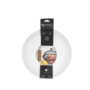 Vaisinė su dangčiu D27xH24 cm baltos spalvos metalinė Kinvara 64219