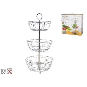 Vaisinė metalinė 3 aukštų D26x26x51 cm 8430540606462