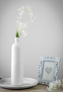 Vaza keramikinė balta h 40 cm 31152
