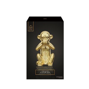 Figūrėlė keramikinė Beždžionė aukso sp. 30 cm "nekalbu" Home Deco HD0006