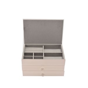 Dėžutė papuošalams stiklinė kreminės spalvos 12x22x15 cm SP3511 Sophia Widdop