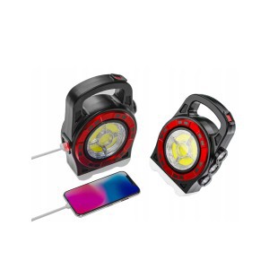 Lempa turistinė pakraunama su saulės bat.Powerbank19x14x6 cm 20W USB 12316_CZE