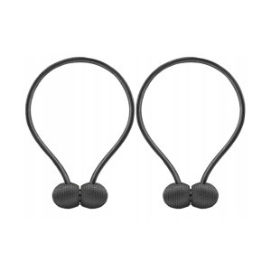 Užuolaidų laikiklis magnetinis 2 vnt. 45x3 cm juodas 01848_CZ