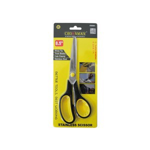 Žirklės popieriui gumuota rankena 210 mm 2Cr13 pli 0588001 0203001 Crownman (12)