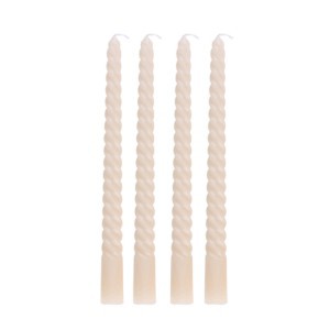 Žvakės 25 cm suktos baltos 4 vnt. ARTICASA 871125224300