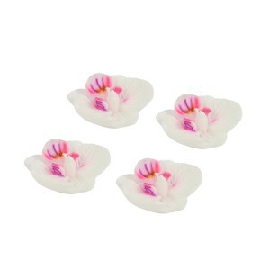 Žvakės 4 vnt 6,5x6x2,5 cm Orchidėjos žiedas 111344