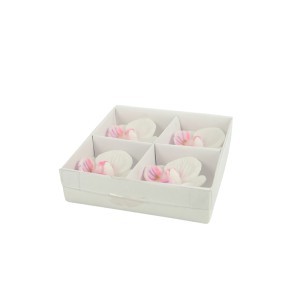 Žvakės 4 vnt 6,5x6x2,5 cm Orchidėjos žiedas 111344