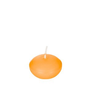 Žvakės plūduriuojančios 10 vnt D4,5xH2,8 cm oranžinės sp. Gala 119050