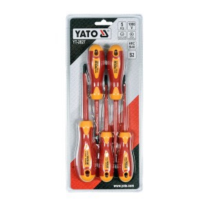 Atsuktuvai izoliuoti 5 vnt. 1000 V S2 YT-2827 YATO
