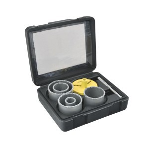 Grąžtai plytelėms karūniniai volfr.7 vnt. 33-53-67-73-83 mm 0160817 Crownman (1)
