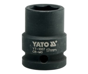Galvutė šešiakampė smūginė 1/2" 17 mm YT-1007 YATO