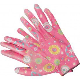 GARDEN POLYESTER GLOVES WITH PU PALM COA