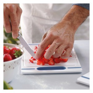 Lentelė pjaustymo 34x22 cm plastikinė balta/melsva 51413 Stefanplast