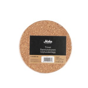 Padėklas karštiems indams kamčiamedžio D19 cm 2 vnt MAKU 319439