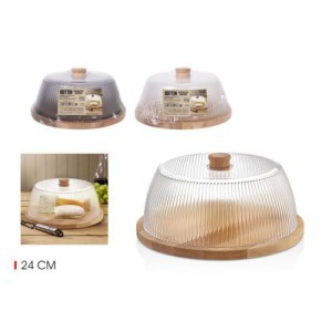 Padėklas sūriui su plastikiniu dangčiu D24 cm Quttin BQ03030175417