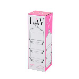 Serviravimo indas saldumynams 3 aukštų 10x10x30 cm 3x285 ml LAV 25721