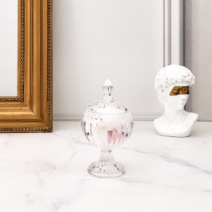 Saldaininė stiklinė su dangteliu H15xD7 cm Home Deco KA6234