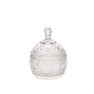 Saldaininė stiklinė su dangteliu H9x9 cm Home Deco KA6236