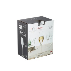 Taurės šampanui 220 ml 6 vnt komplekt. Secret de Gourmet 154731