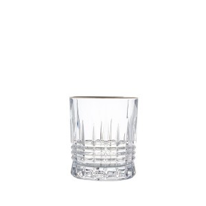 Taurės viskiui dengtos platina 6 vnt. dėžutėje Bohemia 340 ml 179962