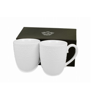 Puodeliai porcelianiniai 2 vnt. Alice 370 ml DUO