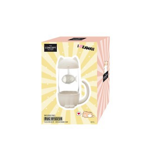 Puodelis su sieteliu 300 ml Katė 10,6x15,5x7,1 cm The Concep Factory KA0554