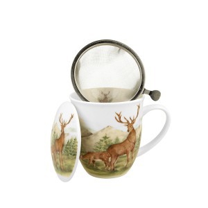 Puodelis porcelianinis su sieteliu Elniai 400 ml DUO