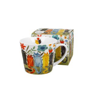 Puodelis porcelianinis 610 ml GARDEN FELINES DUO