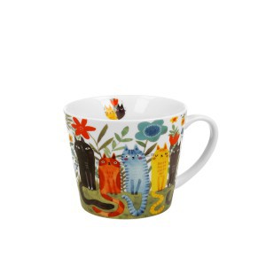 Puodelis porcelianinis 610 ml GARDEN FELINES DUO